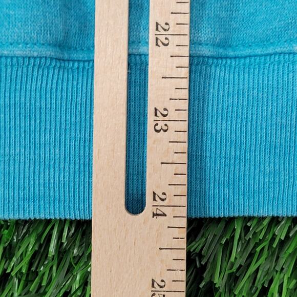 Vintage 90s MOD Aztec Sweatshirt Womens XL 23x24 Blue USA - Picture 9 of 11